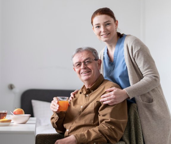 Nurse providing care and support for individuals in Australia.